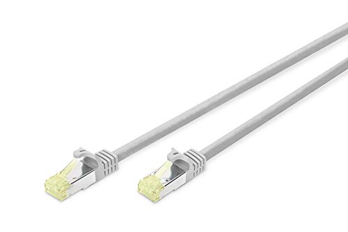 DIGITUS LAN Kabel Cat 6A - 3m - 100% Component Level Geprüft - RJ45 Netzwerkkabel - S/FTP Geschirmt - Grau von DIGITUS