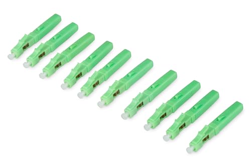 DIGITUS LWL-Feldstecker - LC/APC-Kupplung - Glasfaser-Singlemode - 10 Stück - 50 mm Länge - Grün DIGITUS LWL-Feldstecker - LC/APC-Kupplung - Glasfaser-Singlemode - 10 Stück - 50 mm Länge - Grün von DIGITUS