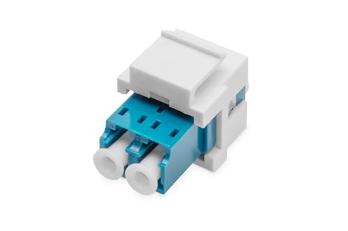 DIGITUS LWL-Keystone-Modul – LC/LC-Duplex – Singlemode Glasfaser – OS2 – Keramikhülse – für Patchpanel oder Anschlussdosen – Blau/Weiß DIGITUS LWL-Keystone-Modul – LC/LC-Duplex – Singlemode Glasfaser – OS2 – Keramikhülse – für Patchpanel oder Anschlussdosen – Blau/Weiß von DIGITUS