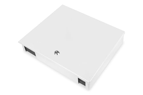 DIGITUS LWL-Wandgehäuse, Singlemode, bestückt, 24 x LC DX-Adapter und Pigtail von DIGITUS