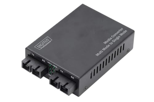 DIGITUS Medienkonverter - Multimode / Singlemode - Fast Ethernet - SC zu SC - 1310nm / 1310nm Wellenlänge - Schwarz DIGITUS Medienkonverter - Multimode / Singlemode - Fast Ethernet - SC zu SC - 1310nm / 1310nm Wellenlänge - Schwarz von DIGITUS