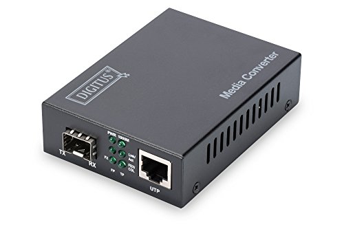 DIGITUS Medienkonverter - SFP+ Port - 10 Gbit Ethernet - RJ45 / SFP+ - 10GBase-T zu 10GBase-R - Schwarz von DIGITUS