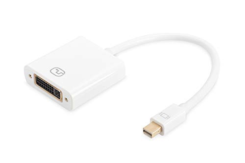 DIGITUS Mini DisplayPort Grafik Adapter, mDP zu DVI-I (24+5), Full HD 60Hz, 1920 x 1080 Pixel, Weiß von DIGITUS