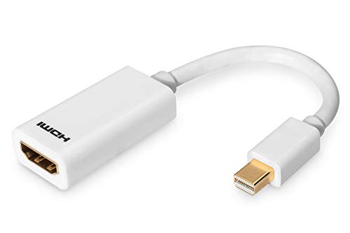 DIGITUS Mini DisplayPort Grafik Adapter, mDP zu HDMI Typ A, Full HD 60Hz, 1920 x 1080 Pixel, Weiß von DIGITUS