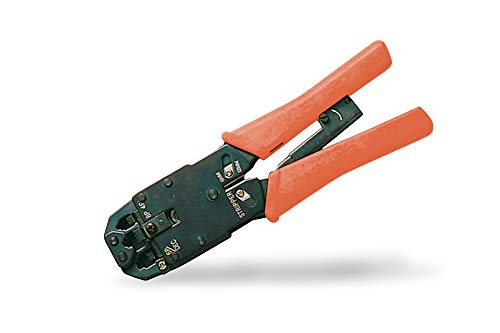 DIGITUS Modular-Stecker Crimp-Zange - Patch-Kabel - RJ45 Netzwerk-Kabel - RJ12 RJ11 - Rund-Kabel & Flachband-Kabel von DIGITUS