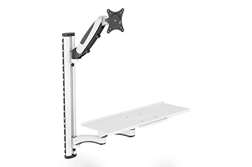 DIGITUS Steh-/ Sitz-Arbeitsplatz – Monitor-Halterung & Ablage – Wandmontage – 1x Gasdruck-Feder 1x Doppel-Gelenkarm – 1 Monitor – Bis 27 Zoll – VESA 75x75, 100x100 – Schwarz DIGITUS Steh-/ Sitz-Arbeitsplatz – Monitor-Halterung & Ablage – Wandmontage – 1x Gasdruck-Feder 1x Doppel-Gelenkarm – 1 Monitor – Bis 27 Zoll – VESA 75x75, 100x100 – Schwarz von DIGITUS