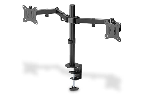 DIGITUS Monitorhalterung - Tischklemme - 2 Monitore - Bis 32 Zoll - Bis 3X 8 kg - VESA 75x75, 100x100 - Schwarz von DIGITUS