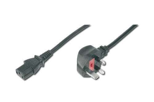 DIGITUS Netz-Anschlusskabel - 1.8 m - BS 1363 90° auf C13 - Stecker / Buchse - H05VV-F3G - 0.75 mm² von DIGITUS