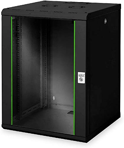DIGITUS Netzwerk-Schrank 19 zoll 16 HE - Wandmontage - 600 mm Tiefe - Traglast 100 kg - Unique Serie - Glastür - Schwarz DIGITUS Netzwerk-Schrank 19 zoll 16 HE - Wandmontage - 600 mm Tiefe - Traglast 100 kg - Unique Serie - Glastür - Schwarz von DIGITUS