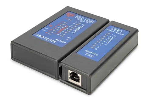 DIGITUS Netzwerkkabel Tester - für RJ45- & RJ11-Kabel - mit PoE-Prüfgerät - Abschirmungserkennung - für CAT 5, CAT 5e, CAT 6 und CAT 6A Kabel - Schwarz DIGITUS Netzwerkkabel Tester - für RJ45- & RJ11-Kabel - mit PoE-Prüfgerät - Abschirmungserkennung - für CAT 5, CAT 5e, CAT 6 und CAT 6A Kabel - Schwarz von DIGITUS
