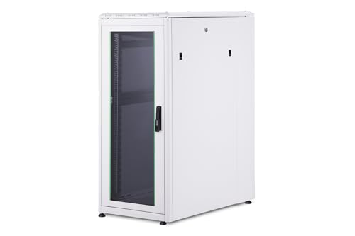 DIGITUS Netzwerkschrank - 19-Zoll Rack 26HE - 60x100 cm - Unique Serie - Traglast 800 kg - Nutztiefe 943 mm - Grau von DIGITUS