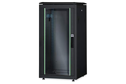 DIGITUS Netzwerkschrank - 19-Zoll Rack 26HE - 60x100 cm - Unique Serie - Traglast 800 kg - Nutztiefe 943 mm - Schwarz von DIGITUS