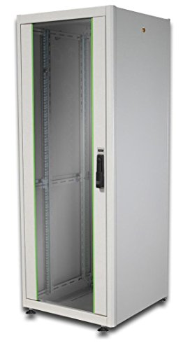 DIGITUS Netzwerkschrank - 19-Zoll Rack 32HE - 60x60 cm - Dynamic Basic Serie - Traglast 600 kg - Nutztiefe 550 mm - Grau von DIGITUS