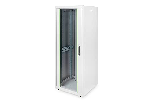 DIGITUS Netzwerkschrank - 19-Zoll Rack 32HE - 60x60 cm - Dynamic Basic Serie - Traglast 600 kg - Nutztiefe 550 mm - Grau von DIGITUS