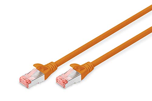 DIGITUS Patch-Kabel Cat-6 - 1m - S-FTP Schirmung - Kupfer-Adern - LSZH Mantel - Netzwerk-Kabel - Orange von DIGITUS