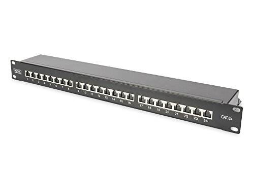 DIGITUS Patchpanel - 19-Zoll - Cat-6A - 24-Port RJ45 - Geschirmt - LSA Patch-Feld - Rack-Montage 1HE - Schwarz DIGITUS Patchpanel - 19-Zoll - Cat-6A - 24-Port RJ45 - Geschirmt - LSA Patch-Feld - Rack-Montage 1HE - Schwarz von DIGITUS