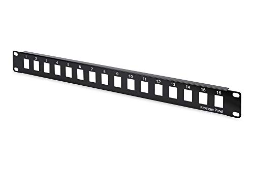 DIGITUS Patchpanel - Modular - Für Keystone-Module - 19-Zoll - 16-Port - Ungeschirmt - Rack-Montage 1HE - Schwarz DIGITUS Patchpanel - Modular - Für Keystone-Module - 19-Zoll - 16-Port - Ungeschirmt - Rack-Montage 1HE - Schwarz von DIGITUS