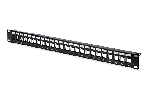 DIGITUS Patchpanel - Modular - Für Keystone-Module - 19-Zoll - 24-Port - Geschirmt - Rack-Montage 1HE - Schwarz DIGITUS Patchpanel - Modular - Für Keystone-Module - 19-Zoll - 24-Port - Geschirmt - Rack-Montage 1HE - Schwarz von DIGITUS