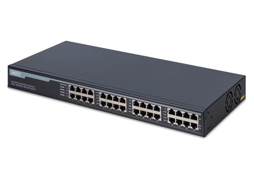 DIGITUS PoE+ Injektor - 16 Port - IEEE802.3at - Gigabit Ethernet - 19-Zoll Rack - 250 Watt gesamt - bis zu 30 Watt/Port von DIGITUS