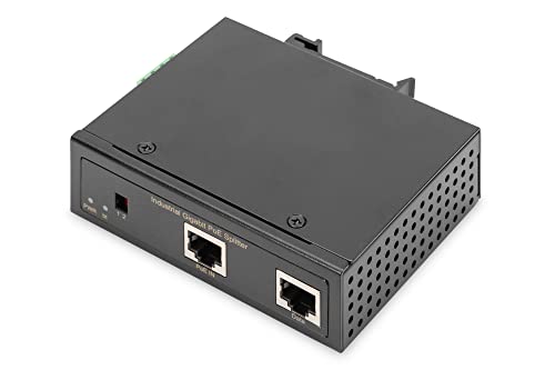 DIGITUS PoE++ Splitter - IEEE802.3af/at/bt - Gigabit Ethernet - Ausgang 12, 16, 24, 48 Volt - Terminalblock-Klemmleiste von DIGITUS