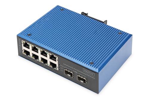 DIGITUS PoE Netzwerk-Switch - 10-Port Fast Ethernet - 8X RJ45 + 2X Gigabit SFP-Uplink - IP40 - Hutschienenmontage - 10/100 Mbit/s - Industrial Serie DIGITUS PoE Netzwerk-Switch - 10-Port Fast Ethernet - 8X RJ45 + 2X Gigabit SFP-Uplink - IP40 - Hutschienenmontage - 10/100 Mbit/s - Industrial Serie von DIGITUS