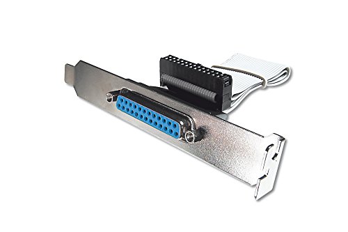 DIGITUS Prallel-Port Slotblech - Adapter-Kabel - IDC 26-Pin zu D-Sub 25 - Buchse zu Buchse - Flachband-Kabel von DIGITUS