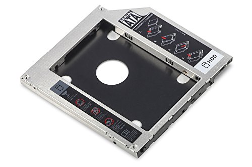 DIGITUS SSD/HDD Einbaurahmen für CD/DVD/Blu-ray Laufwerksschacht - für Laptops - 2,5" SSD/HDD - SATA auf SATA III - 9,5 mm Bauhöhe - 6 Gbit/s von DIGITUS
