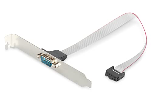 DIGITUS Seriell-Port Slotblech - Adapter-Kabel - IDC 10-Pin zu D-Sub 9 - Buchse zu Stecker - Flachband-Kabel DIGITUS Seriell-Port Slotblech - Adapter-Kabel - IDC 10-Pin zu D-Sub 9 - Buchse zu Stecker - Flachband-Kabel von DIGITUS