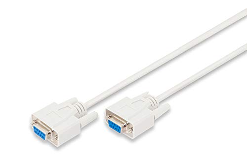 DIGITUS Serielles Anschluss-Kabel - D-Sub 9 zu D-Sub 9 - Buchse zu Buchse - 3.0m - RS-232 - RS-485 - Beige von DIGITUS