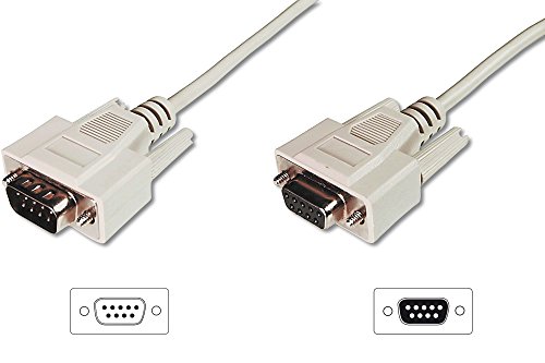 DIGITUS Serielles Anschluss-Kabel - D-Sub 9 zu D-Sub 9 - Stecker zu Buchse - 2.0m - Verlängerungskabel - Beige von DIGITUS