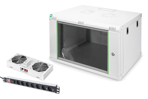 DIGITUS Set: 19" 7HE Netzwerkschrank + Dachlüfter + 7-Port Steckdosenleiste // 19 Zoll Rack – Wandmontage – 450mm Tiefe – Traglast 60kg – Nutztiefe 335-380 mm – Dynamic Basic Serie – Grau DIGITUS Set: 19" 7HE Netzwerkschrank + Dachlüfter + 7-Port Steckdosenleiste // 19 Zoll Rack – Wandmontage – 450mm Tiefe – Traglast 60kg – Nutztiefe 335-380 mm – Dynamic Basic Serie – Grau von DIGITUS