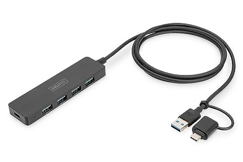 DIGITUS DA-70236 4 Port USB 3.0-Hub mit USB-C® Stecker Schwarz DIGITUS DA-70236 4 Port USB 3.0-Hub mit USB-C® Stecker Schwarz von DIGITUS