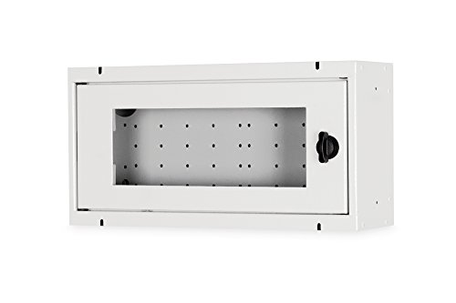 DIGITUS Smart-Home Wandgehäuse 200 x 400 mm - Verteilerschrank - Hausautomation Zentrale - Traglast 30 kg - Glastür DN-WM-HA-20-SU-GD grau von DIGITUS