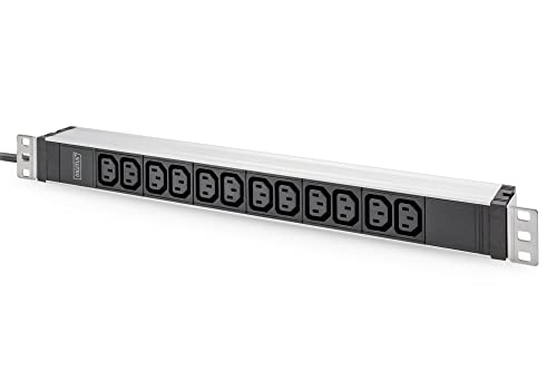 DIGITUS 19" Steckdosenleiste - 12 C13 Abgriffe - 1HE - 250VAC - 50/60Hz - 10A - Mit Leitungsschutz-Schalter - Für 19 Zoll Netzwerk- und Serverschränke DIGITUS 19" Steckdosenleiste - 12 C13 Abgriffe - 1HE - 250VAC - 50/60Hz - 10A - Mit Leitungsschutz-Schalter - Für 19 Zoll Netzwerk- und Serverschränke von DIGITUS