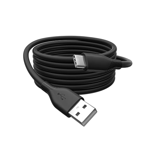 DIGITUS USB 2.0 Anschlusskabel - 0,5m - USB-A zu Typ-C - High-Speed 480 Mbit/s - 60W Power Delivery - flexibles Silikonkabel - Schwarz - für iPad, iPhone, Android Smartphones, Tablets, Laptops von DIGITUS