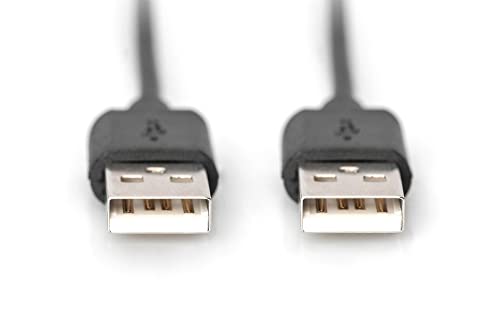 DIGITUS USB 2.0 Anschlusskabel - 1.8 m - USB A (St) zu USB A (St) - 480 Mbit/s - USB-Kompatibel - Schwarz von DIGITUS