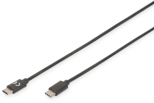 DIGITUS USB 2.0 Anschlusskabel - 1.8 m - USB C (St) zu USB C (St) - 480 Mbit/s - Typ-C Kabel, Verbindungskabel - Schwarz von DIGITUS