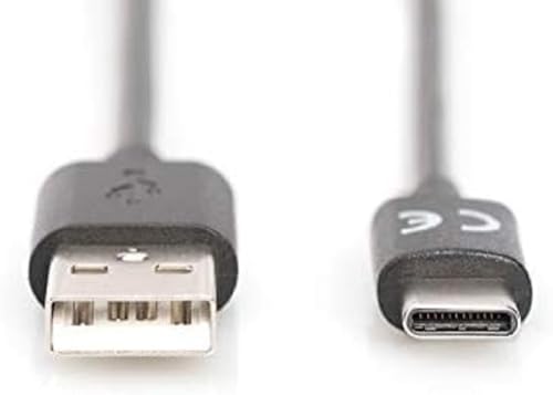 DIGITUS USB 2.0 Anschlusskabel - 10 Stück - 1.8 m - USB A (St) zu USB C (St) - 480 Mbit/s - Verbindungskabel - Schwarz von DIGITUS