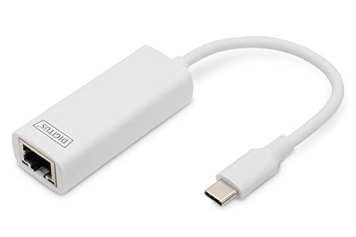 DIGITUS USB 3.0 Typ-C Gigabit Ethernet Adapter, 10/100/1000 Mbps, MacBook Kompatibel, Chipset: RTL8153 von DIGITUS
