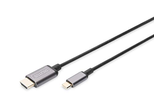 DIGITUS USB 3.2 Gen1 Adapter-Kabel - 1.8 m - USB C (St) zu HDMI Typ A (St) - 5 Gbit/s - Monitorkabel - Schwarz von DIGITUS