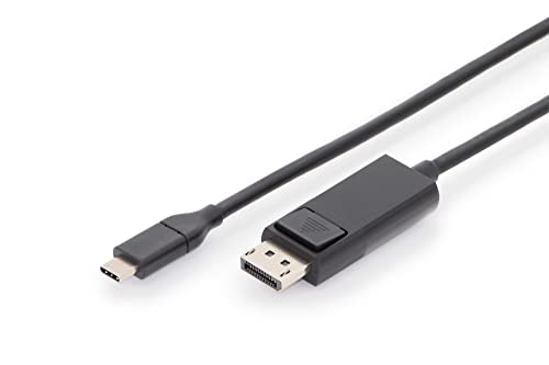 DIGITUS USB 3.2 Gen2 Adapter-Kabel - 2.0 m - USB C (St) zu DisplayPort (St) - 10 Gbit/s - Monitorkabel - Schwarz von DIGITUS