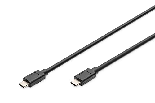 DIGITUS USB 3.2 Gen2 Anschlusskabel - 1.0 m - USB C (St) zu USB C (St) - 10 Gbit/s - Typ-C Kabel - Schwarz von DIGITUS
