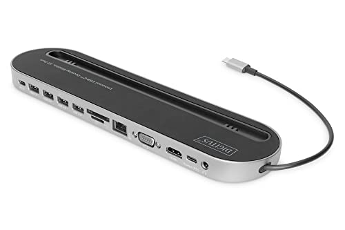 DIGITUS USB-C Docking-Station - Tablet Halterung - 12-Port - Dual-Display HDMI + VGA - Gbit LAN - 2 Card-Reader - PD 3.0 DIGITUS USB-C Docking-Station - Tablet Halterung - 12-Port - Dual-Display HDMI + VGA - Gbit LAN - 2 Card-Reader - PD 3.0 von DIGITUS