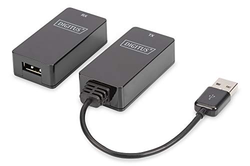 DIGITUS USB-Extender - Reichweite 45 m - USB 1.1 - UTP, STP & S-FTP Netzwerk-Kabel ab Cat-5 - Plug & Play - Schwarz DIGITUS USB-Extender - Reichweite 45 m - USB 1.1 - UTP, STP & S-FTP Netzwerk-Kabel ab Cat-5 - Plug & Play - Schwarz von DIGITUS