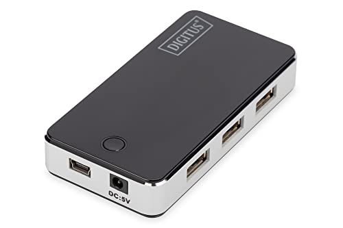 DIGITUS USB-Hub - 7 Ports - USB 2.0 - 7x USB-A - 480 Mbit/s - 1x USB-B mini - inkl. USB-A zu mini USB-B Kabel & Netzteil - Plug & Play - schwarz DIGITUS USB-Hub - 7 Ports - USB 2.0 - 7x USB-A - 480 Mbit/s - 1x USB-B mini - inkl. USB-A zu mini USB-B Kabel & Netzteil - Plug & Play - schwarz von DIGITUS