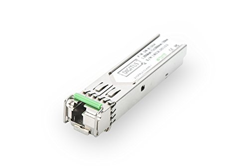 DIGITUS Universal Gigabit SFP Modul - 1,25 Gbit/s - Mini GBIC - für Singlemode-Glasfaserkabel - LC Simplex - Bidirektional - TX1550/RX1310nm - 20 km Reichweite - Plug & Play von DIGITUS