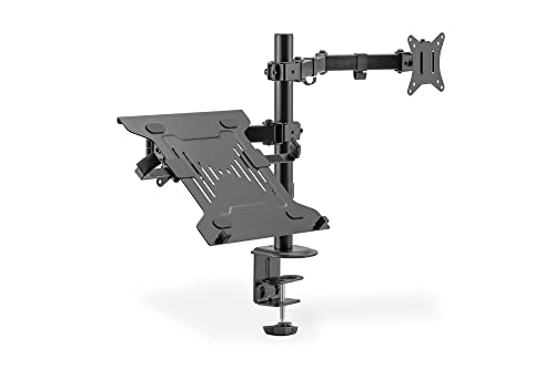 DIGITUS Monitorhalterung - Tischklemme - Notebookhalterung - 1 Monitor - Bis 32 Zoll - VESA 75x75, 100x100 - Schwarz von DIGITUS