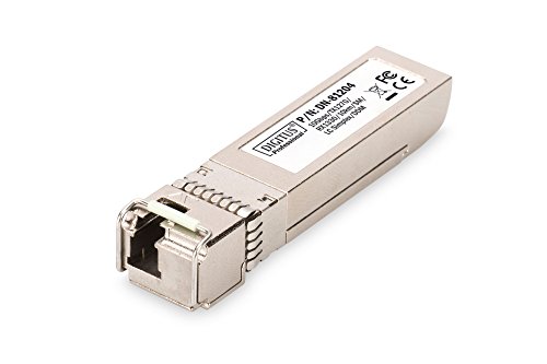 DIGITUS Universal SFP+ Modul - 10 Gbit/s - Mini GBIC - für Singlemode-Glasfaserkabel - LC Simplex - Bidirektional - TX1270/RX1330nm - 10 km Reichweite - Plug & Play von DIGITUS