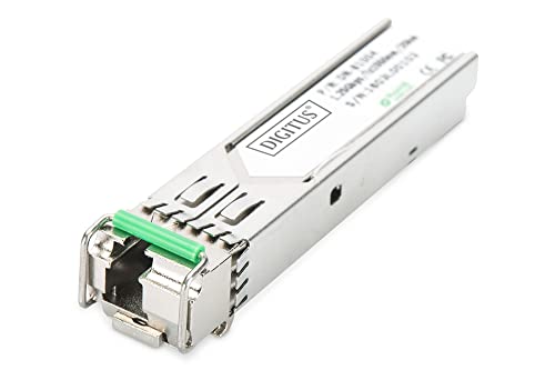 DIGITUS Universal SFP+ Modul - 10 Gbit/s - Mini GBIC - für Singlemode-Glasfaserkabel - LC Simplex - Bidirektional - TX1330/RX1270nm - 10 km Reichweite - Plug & Play von DIGITUS