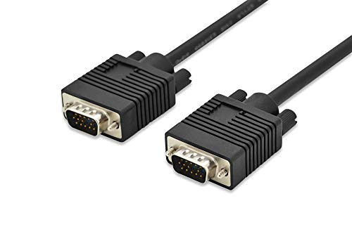 DIGITUS VGA-Kabel - HD15 St/St - 1,8m - D-Sub, 3Coax/7C, 2xFerrit, 60Hz, DDC2 - Schwarz - Kompatibel mit Monitor, TV, PC von DIGITUS